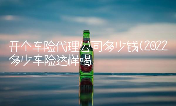 开个车险代理公司多少钱(2022多少车险这样喝 开个车险代理公司多少钱(2022多少车险这样喝
