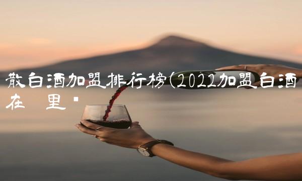 散白酒加盟排行榜(2022加盟白酒在哪里买 散白酒加盟排行榜(2022加盟白酒在哪里买
